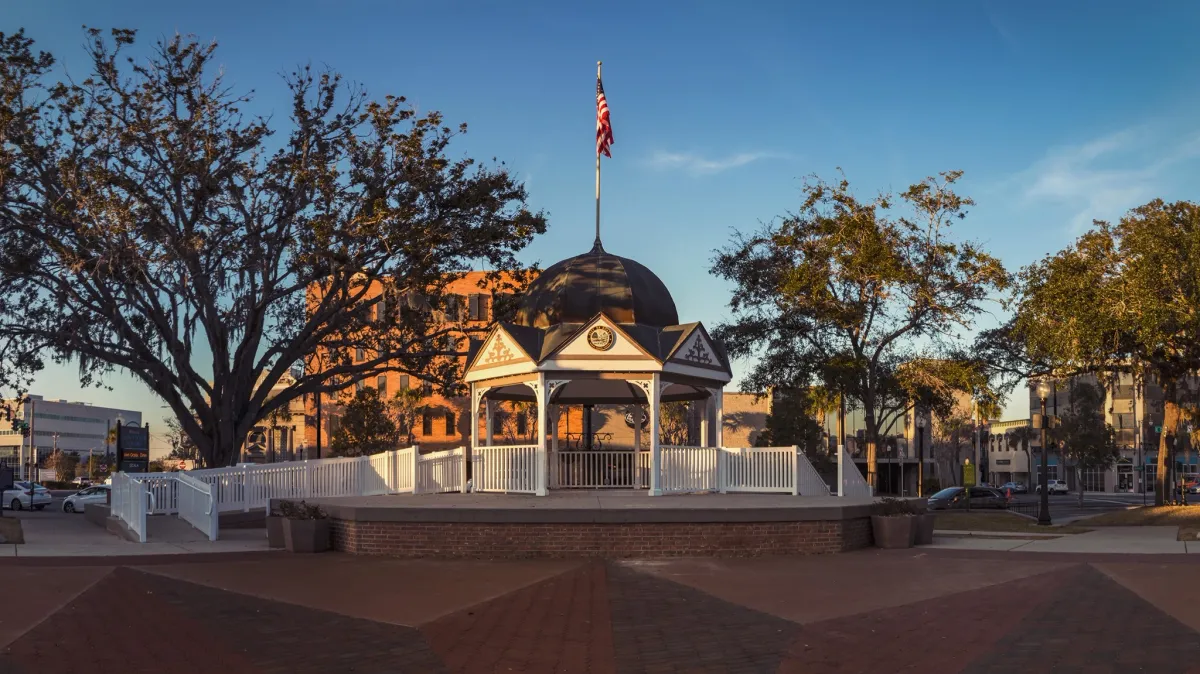 Downtown Ocala gazebo and square